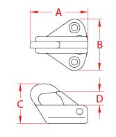 Stainless Steel Snap Coat Hook 1-1/2" x 1-5/16"