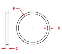 Stainless Key Ring 1" (nickel plated)