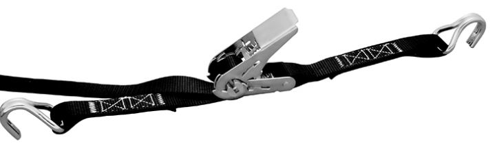Stainless Steel Ratchet Buckle w/ Straps 1" x 3'
