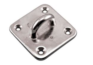 Stainless 3" x 3" Heavy Duty Square Pad Eye