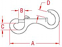 Stainless Steel Open End Bolt Snap 6-1/2" Stainless Steel Open End Bolt Snap 6-1/2"