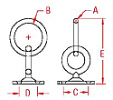 3/16" Swivel Pad Eye With Ring Attached 3/16" Swivel Pad Eye With Ring Attached