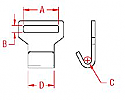 Stainless Steel Flat Hook 1" Stainless Steel Flat Hook 1"
