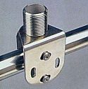 Stainless Steel Antenna Mount, Rail /Surface 7/8 or 1"