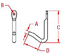 Stainless Steel Tack (Lashing) Hook 3/8 Stainless Steel Tack (Lashing) Hook 3/8