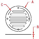Stainless Steel Floor Drain Plate/Vent 3-1/4" dia. Stainless Steel Floor Drain Plate/Vent 3-1/4" dia.