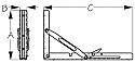 Bracket, Folding Table Light Duty Bracket, Folding Table Light Duty