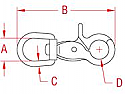 Stainless Steel Trigger Snap 5/8 inch With Eye Bail Stainless Steel Trigger Snap 5/8 inch With Eye Bail