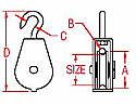Stainless Steel Swivel Block with 1 Sheave & Hook 2 Stainless Steel Swivel Block with 1 Sheave & Hook 2