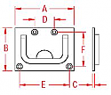 Stainless Steel Flush Lift Rings - large (rectangle) 3 x 2.23 Stainless Steel Flush Lift Rings - large (rectangle) 3 x 2.23