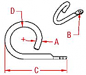 Stainless Steel Reefing Hook 5/16 Stainless Steel Reefing Hook 5/16
