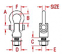 1" Anchor Base with Shackle 1" Anchor Base with Shackle